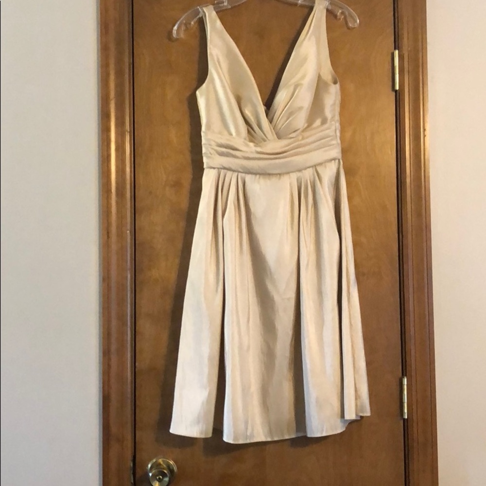 Gold bridesmaids dress